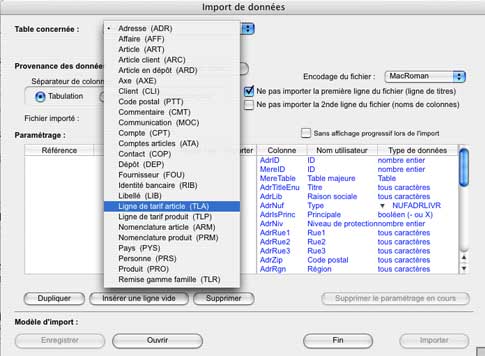 logiciel 8sens gestion commerciale mac: l'exportation des données