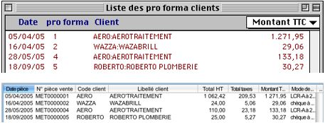 Meteor 8sens: les Pro forma clients