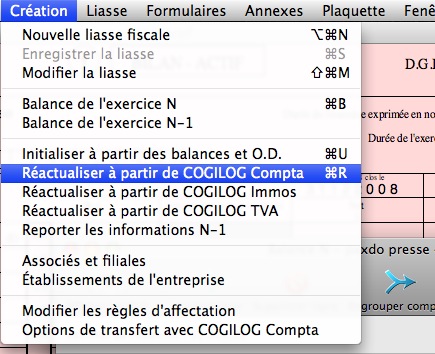 Synchronisation des informations avec Cogilog Compta