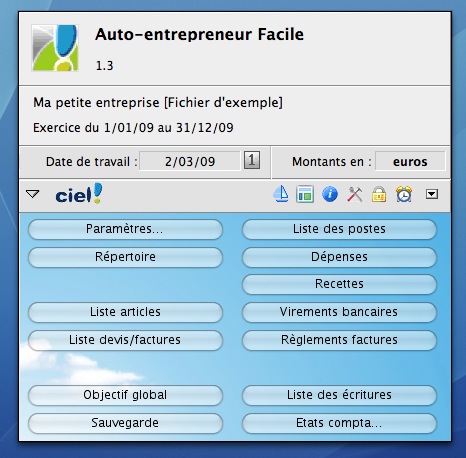 Ciel Auto-entrepreneur Facile Mac