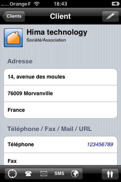 Fiche client Fiche client