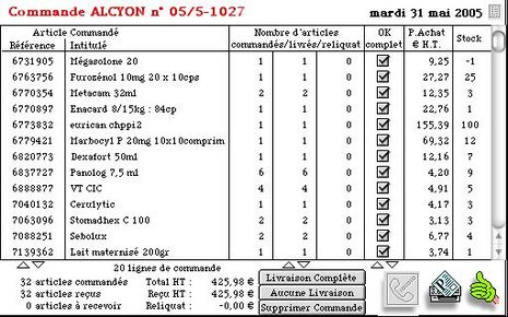 Une commande dans le logiciel MacVet pour vtrinaire