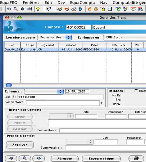 equacompta : suivi des tiers en comptabilit