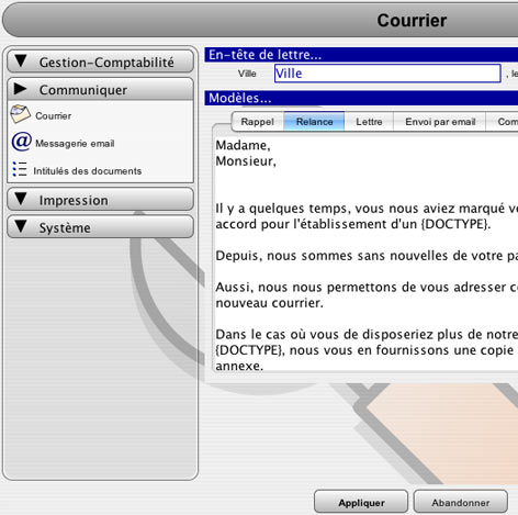 Bedesk Express Facturation: Editeur de texte - Courriers - Export - Publipostage (5) -- 21/06/06