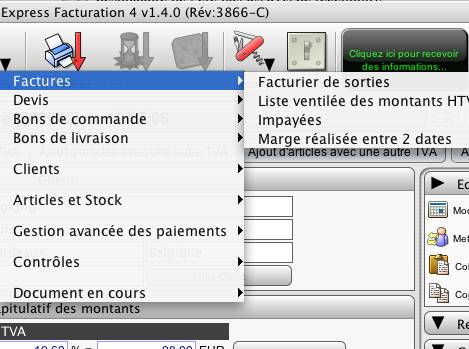 bedesk express facturation: les rapports