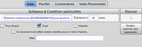 chance et conditions de paiement dans bedesk express facturation