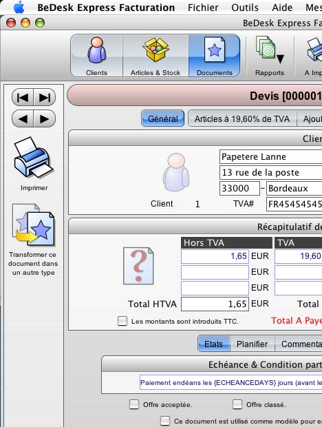 logiciel mac bedesk facturation express