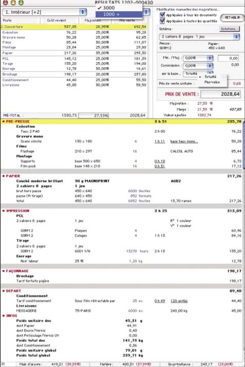 logiciel mac cadratin: devis