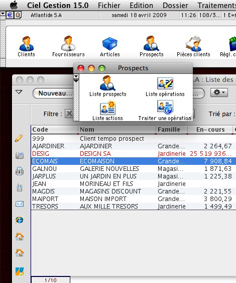 Ciel Gestion Commerciale Mac -- 15/04/09