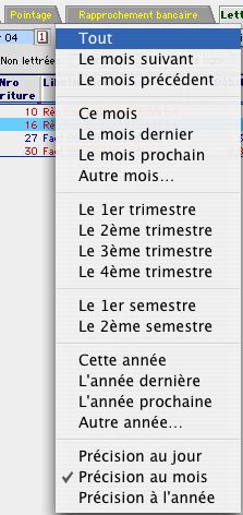 Le calendrier dans Ciel Compta Mac