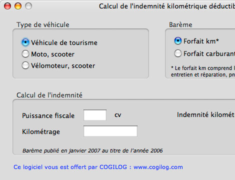 Cogilog Frais de vhicules