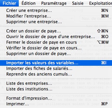 Cogilog Paye Pro : importation des variables du client