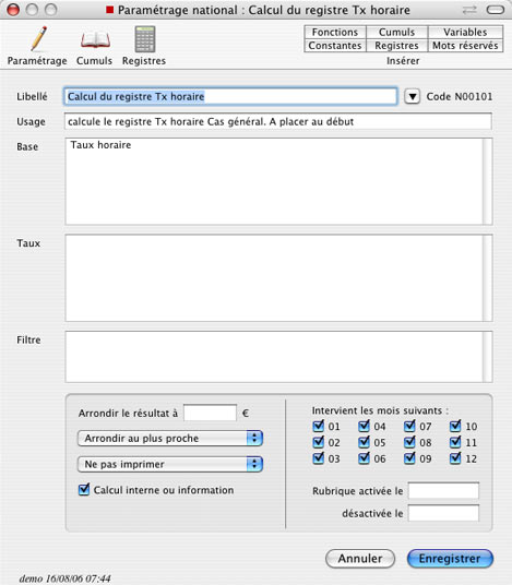 cogilog paye pro: calcul du taux horaire