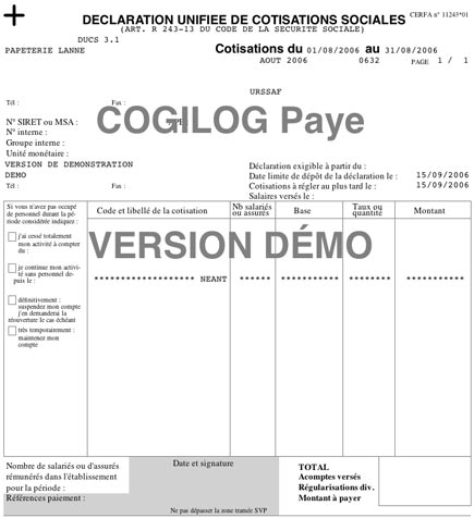 bordereau ducs produit par cogilog paye os x