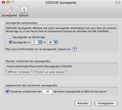 Cogilog sauvegarde