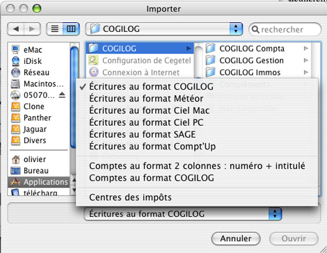logiciel cogilog compta : l'import des données
