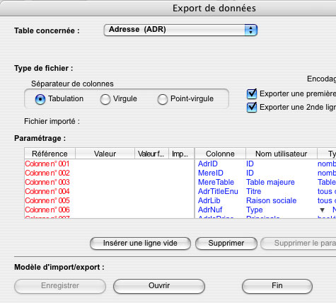 export de donnes avec 8sens gestion commerciale