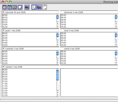 Le planning hebdomadaire d'Easy Contacts *