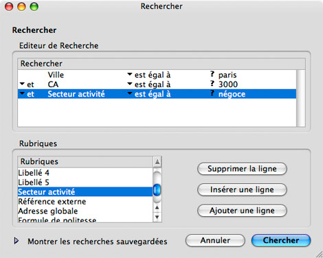 Recherche multicritre