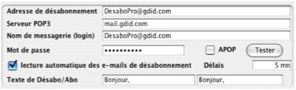 logiciel mac emailink: les désabonnements