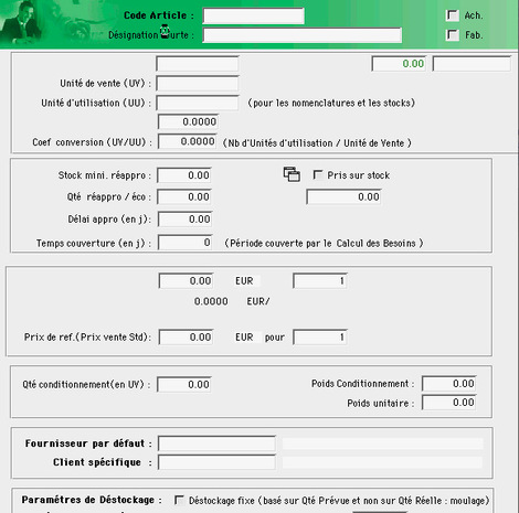 Rapprovisionnement de l'article