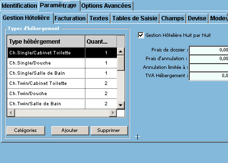 Paramtrage de l'hbergement dans Gipco