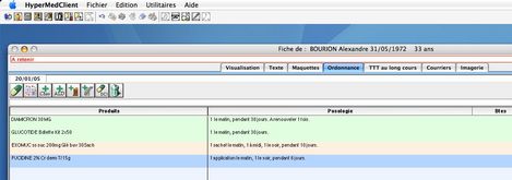 Hypermed: une fiche patient