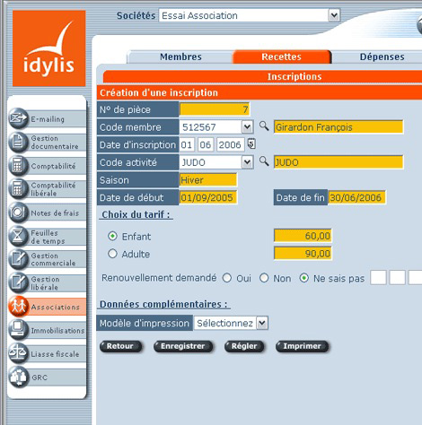 Idylis Associations -- 18/10/08