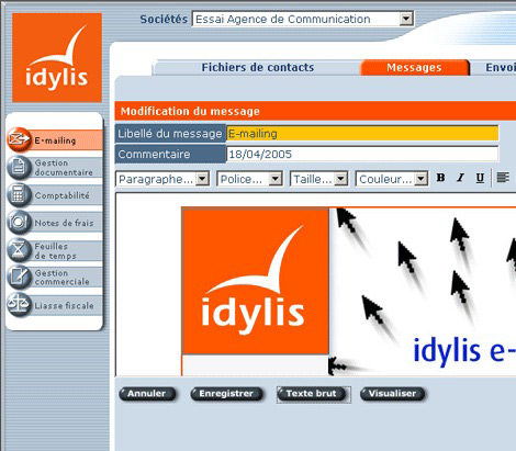 Idylis E-mailing -- 16/10/08