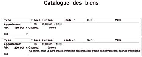 immo image: catalogue de biens