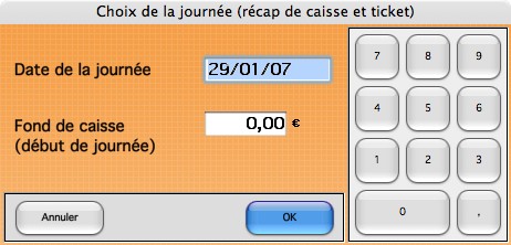 kinhelios tpv : entre du fond de caisse