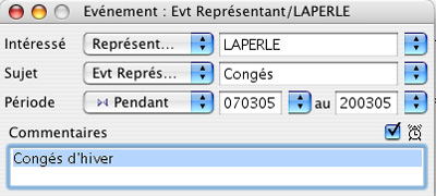 Sage Gestion Commerciale 30 Mac: Comment grer mes vnements? (2) -- 11/07/05