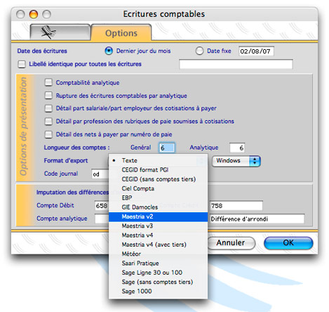 Export en comptabilit des bulletins de paye