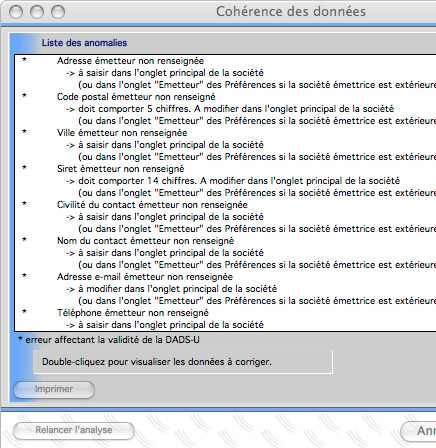 Cohrence des donnes d'une DADS-U de sPAIEctacle