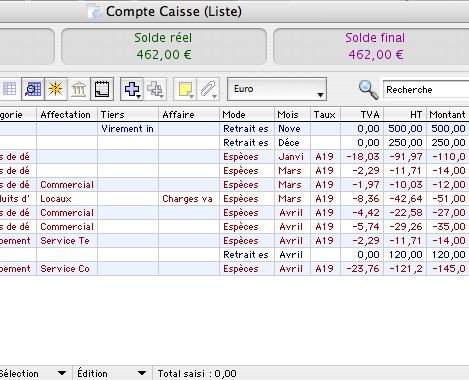 le dtail d'un compte dans tous comptes faits entreprise