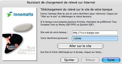 Tous Comptes Faits Entreprise: Pointage de la banque - Tlchargement de relev bancaire et intgration automatique dans le logiciel (10) -- 22/03/07