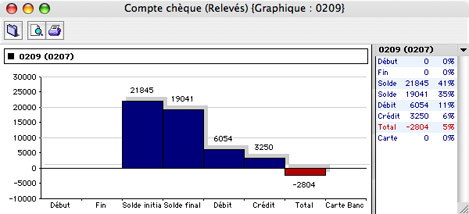 Graphique sur un relev de compte