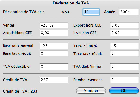 comment calculer la tva a declarer